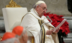 Le pape François lors de la traditionnelle messe de Noël