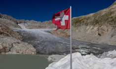 Le glacier du Rhône à Obergoms en Suisse