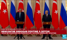 Erdogan en Russie afin de relancer l’accord sur les céréales