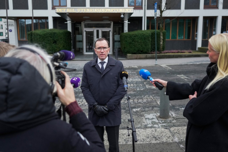 Espen Barth Eide à Oslo, en Norvège, le 28 février 2026. ( NTB / TERJE BENDIKSBY )