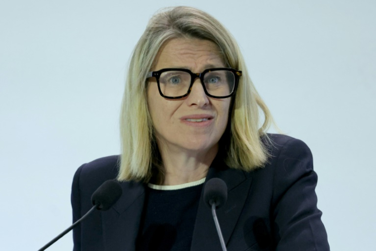La ministre chargée du Travail et de l'Emploi Astrid Panosyan-Bouvet le 15 juillet 2025 ( AFP / Thomas SAMSON )