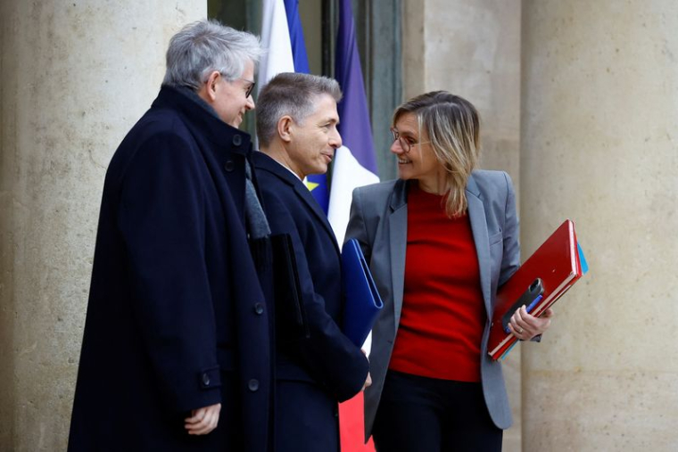 Conseil des ministres hebdomadaire du gouvernement français sortant à l'Élysée à Paris