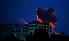 Frappes de missiles russes sur Kiev, le 2 juin 2026 ( AFP / Sergei SUPINSKY )