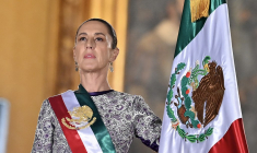 Claudia Sheinbaum, à Mexico City, le 15 septembre 2025 ( AFP / YURI CORTEZ )