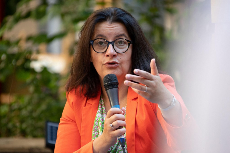 La directrice générale d'Oxfamn Cécile Duflot, à Paris, le 14 juin 2023. ( AFP / - )