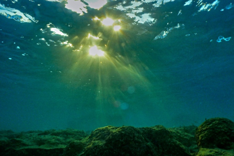 Lous l'effet du réchauffement climatique et du phénomène El Niño, les océans du monde connaissent une série de records de chaleur qui inquiètent les scientifiques ( AFP / Ibrahim CHALHOUB )