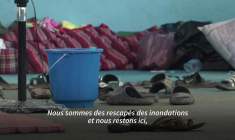 Crue au Népal: un centre d'urgence accueille des rescapés