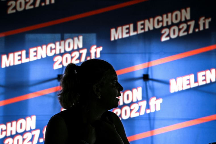 La présidente du groupe La France Insoumise-Nouveau Front populaire à l'Assemblée nationale, Mathilde Panot, aux universités d'été de LFI à Châteauneuf-sur-Isère dans la Drôme le 22 août 2026 ( AFP / OLIVIER CHASSIGNOLE )