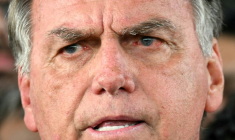 L'ex-président brésilien Jair Bolsonaro, le 26 mars 2025 à Brasilia ( AFP / EVARISTO SA )