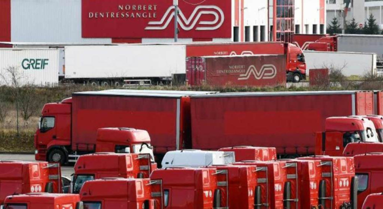 La base logistique de Norbert Dentressangle près de Saint-Rambert d'Albon. (© P. Desmazes / AFP)