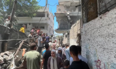 Gaza: dégâts sur le lieu d'une frappe israélienne meurtrière à Jabalia