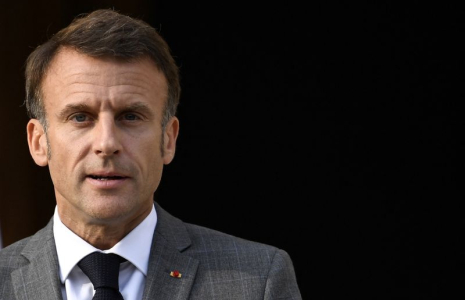 Le président français Emmanuel Macron lors d'une cérémonie à l'Elysée à Paris