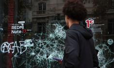 Conséquences des affrontements survenus lors d'une journée nationale de manifestations contre le coût de la vie et la hausse des prix des carburants, à Marseille