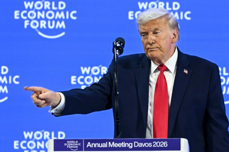 All eyes were on Davos this week as Trump barrelled into town with a geopolitical storm hanging over the ski resort ( AFP / Fabrice COFFRINI )