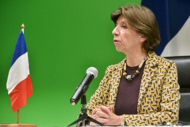 La ministre française des Affaires étrangères Catherine Colonna à Pretoria, en Afrique du Sud