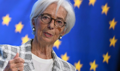 La présidente de la BCE Christine Lagarde, lors de la conférence de presse suivant la réunion de la banque centrale, le 29 octobre 2026 à Francfort ( AFP / Kirill KUDRYAVTSEV )
