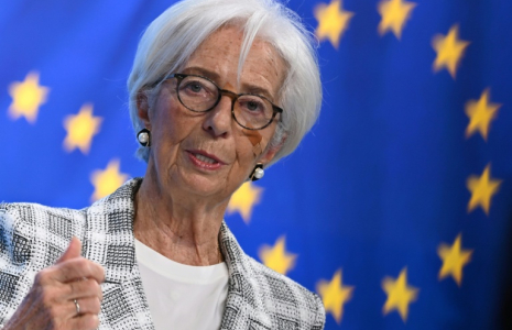 La présidente de la BCE Christine Lagarde, lors de la conférence de presse suivant la réunion de la banque centrale, le 29 octobre 2026 à Francfort ( AFP / Kirill KUDRYAVTSEV )