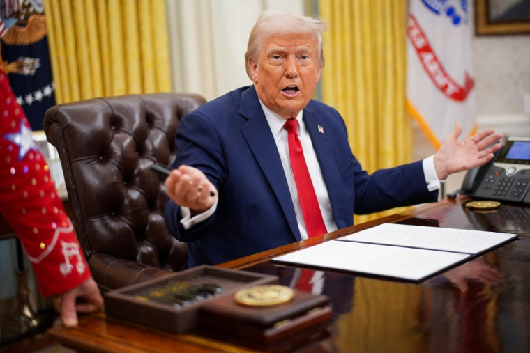 Donald Trump à Washington, aux États-Unis, le 31 mars 2025. ( GETTY IMAGES NORTH AMERICA / ANDREW HARNIK )