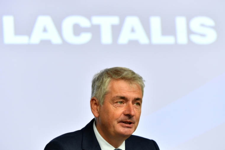 Le patron du géant laitier Lactalis, Emmanuel Besnier, le 10 septembre 2024 à Paris ( AFP / JEAN-FRANCOIS MONIER )