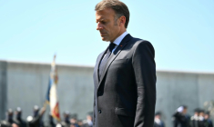 Le président de la République Emmanuel Macron à Caen le 14 mai 2025 ( POOL / LOU BENOIST )