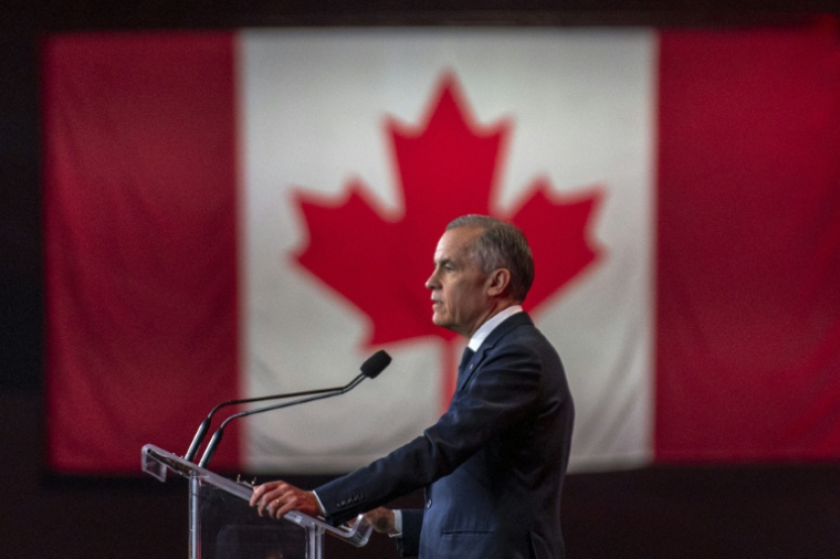 Le Premier ministre canadien Mark Carney s'exprime lors du congrès national du Parti libéral, à Montréal, au Canada, le 11 avril 2026 ( AFP / ANDREJ IVANOV )