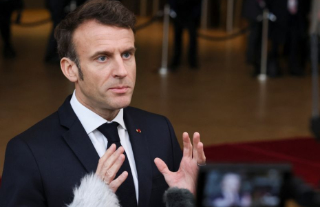 Le président français Emmanuel Macron lors du sommet des dirigeants européens à Bruxelles, en Belgique