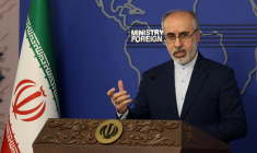 Nasser Kanani, le 5 décembre 2022, à Téhéran ( AFP / ATTA KENARE )