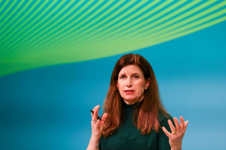 La Commerzbank allemande tient une conférence de presse sur ses résultats annuels, à Francfort