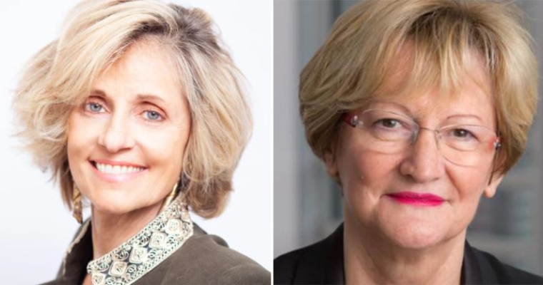 Caroline de la Marnierre est présidente fondatrice de l'Institut du capitalisme responsable et co-pilote de l'Observatoire de la raison d'être. Nicole Notat est co-auteure du rapport « L'entreprise, objet d'intérêt collectif », co-pilote de l'Observatoire de la raison d'être. (crédit photo : DR)