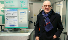Xavier Piechaczyk, nouveau PDG de la RATP, à la station de RER Val de Fontenay (Val-de-Marne), le 17 février 2026 ( AFP / Thomas SAMSON )
