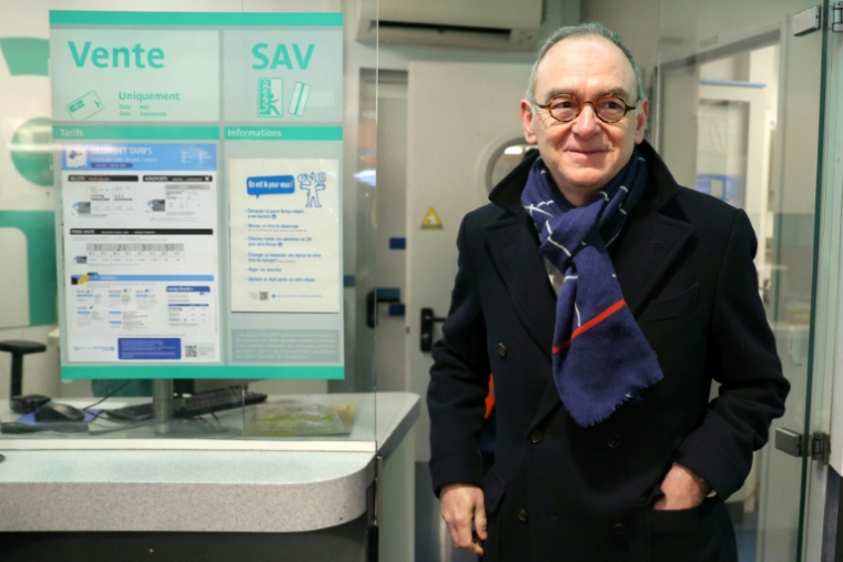 Xavier Piechaczyk, nouveau PDG de la RATP, à la station de RER Val de Fontenay, à Fontenay-sous-Bois (Val-de-Marne), le 17 février 2026 ( AFP / Thomas SAMSON )