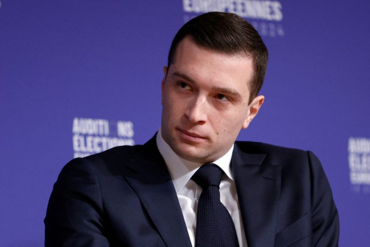 Photo d'archives: Jordan Bardella, président du parti d'extrême droite français Rassemblement national (RN)