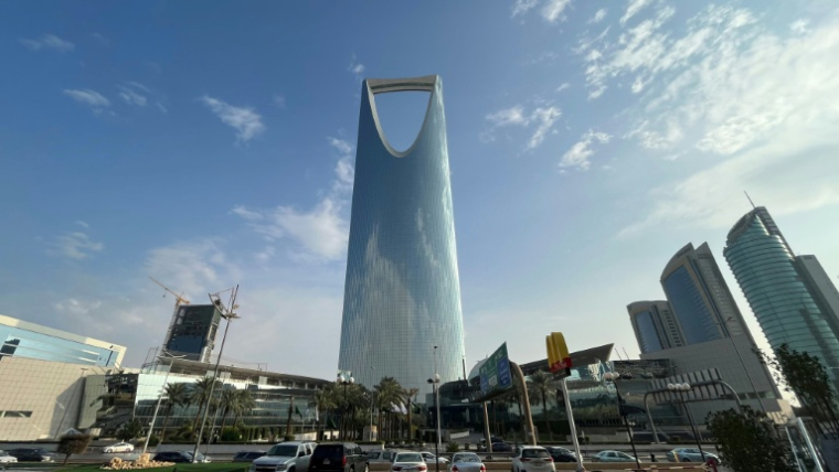 La tour du Kingdom Centre, dans la capitale saoudienne Ryad, le 14 janvier 2023 ( AFP / Giuseppe CACACE )