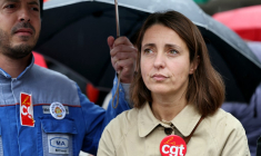 Sophie Binet à Paris le 17 octobre 2024. ( AFP / ALAIN JOCARD )
