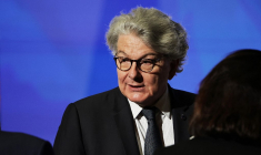 Thierry Breton, à Paris, le 25 avril 2024 ( POOL / CHRISTOPHE PETIT TESSON )