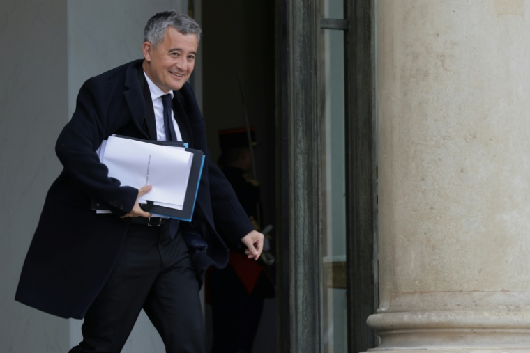 Le ministre de la Justice Gérald Darmanin quitte l'Elysée après le Conseil des ministres le 25 mars 2026 à Paris ( AFP / Ludovic MARIN )