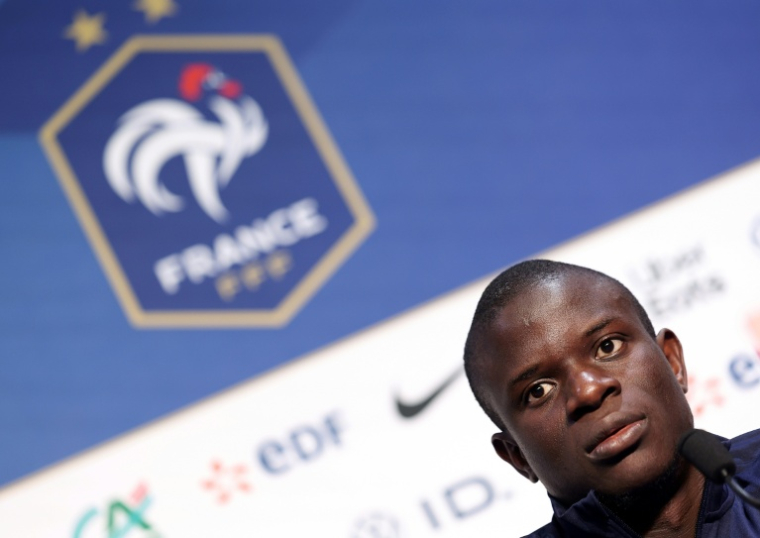 Le joueur de l'équipe de France N'Golo Kanté, rappelé par Didier Deschamps pour les matches de qualification au Mondial-2026, à Clairefontaine en novembre 2024 ( AFP / FRANCK FIFE )