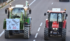 Protestation à Mornas, près d'Orange, le 24 janvier 2024. ( AFP / SYLVAIN THOMAS )