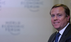 Maxime Séché, Directeur Général de Séché Environnement, à Davos le 20 janvier 2026. ( AFP / LUDOVIC MARIN )