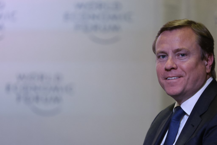 Maxime Séché, Directeur Général de Séché Environnement, à Davos le 20 janvier 2026. ( AFP / LUDOVIC MARIN )