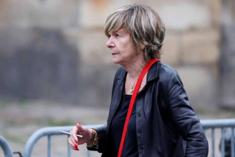 Mimi Marchand aux funérailles de Jean-Paul Belmondo, à Paris le 10 septembre 2021 ( AFP / Thomas SAMSON )