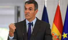 Le Premier ministre socialiste espagnol Pedro Sánchez, à Madrid le 30 septembre 2026 ( AFP / Ludovic MARIN )