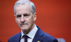 Le Premier ministre norvégien Jonas Gahr Stoere, à Hanovre, le 22 avril 2024 ( AFP / RONNY HARTMANN )