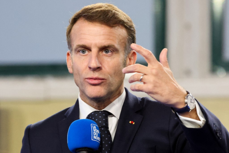 Emmanuel Macron à Arras, le 19 novembre 2025. ( POOL / FRANCOIS LO PRESTI )