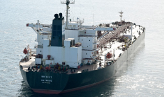 Le Boracay au large de Saint-Nazaire, le 1er octobre 2025. ( AFP / DAMIEN MEYER )