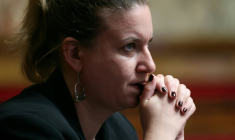 La cheffe de file des députés Insoumis, Mathilde Panot, le 25 mars 2026 à l'Assemblée nationale à Paris  ( AFP / Alain JOCARD )