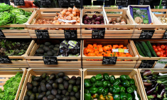 Un étal de fruits et légumes (illustration) ( AFP / GEORGES GOBET )