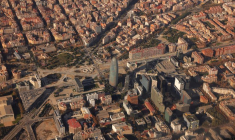 Vue aérienne de la Torre Glories à Barcelone