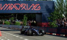 Carlos Sainz Jr. de Williams lors d'un "roadshow" sur le futur circuit de Formule 1 de Madrid