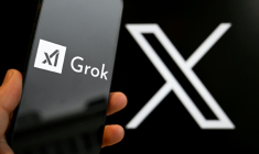 La Haute commissaire à l'Enfance française, Sarah El Haïry, a saisi la commissaire européenne à la souveraineté numérique sur la fonctionnalité de Grok permettant de générer de fausses images de personnes dénudées ( AFP / Nicolas TUCAT )